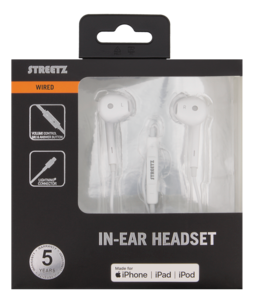 Streetz, hodetelefon med mikrofon og Lightningkontakt 