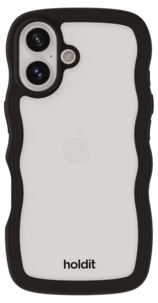 Holdit Wavy Case mobildeksel til iPhone 16, gjennomsiktig