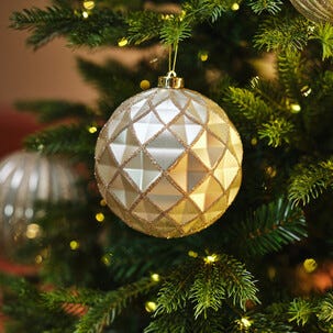 Isot joulupallot kierrätysmuovi 15 cm, 3 kpl