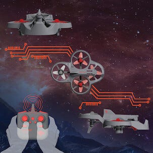 Sharper Image Xtreme Airwave drone for barn, fra 8 år