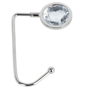 Väskhängare bord, silver med dekorsten