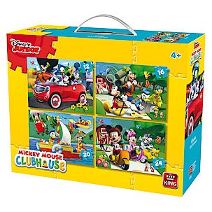 Pussel 4-i-1 med Disneymotiv