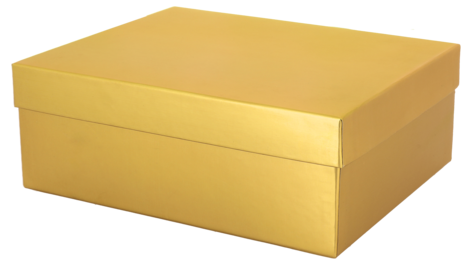 Stor gaveeske, gyllen, 200 x 250 x 90 mm