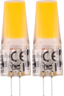 Stiftpære LED G4 12 V 2,8 W, 2-pakning