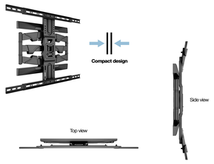 Väggfäste för tv eller skärm 40–75 tum VESA-standard