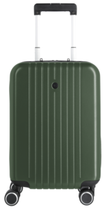 Resväska och kabinväska med hjul grön, 2-pack