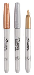 Sharpie Fine Metallic merkepenn, 3-pakning