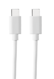 USB-C PD laddare med kabel, 1 m, 20 W, vit