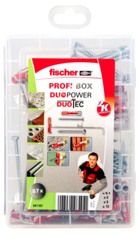 Fischer Profi-Box DuoPower og DuoTec plugger, 87 deler