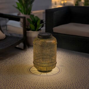 Northlight solcellslykta metall med handtag