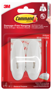 Command krokar ståltråd medium, 2-pack