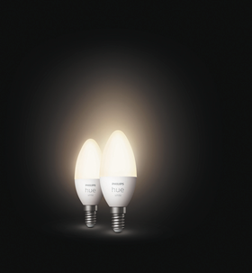 Philips Hue White LED-pære 5,5 W E14, Bluetooth 2-pakning
