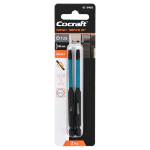 Cocraft bits Impact 1/4 tum, 100 mm, 2-pack