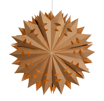 Northlight adventsstjerne i papir, brun, 52 cm