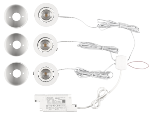 Downlight LED dimbar, 3-pakning