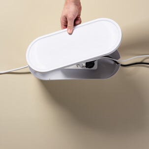 Kabellåda plast, sladdgömma för kablar och grenuttag