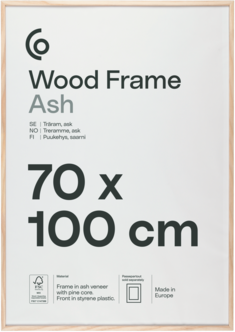 Fotoramme av FSC-merket tre på 70 x 100 cm