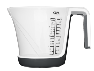 Kjøkkenvekt med målebeger