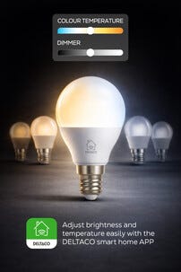 Deltaco Smart Home LED-lampa E27, 9 W, dimbar