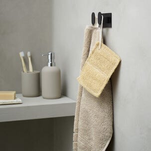 Dobbel selvheftende baderomskrok, svart