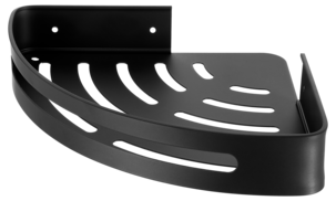 Suihkuhylly metallia, kulmamalli, musta