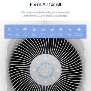Levoit Core 600S Smart luftrenser med HEPA-filter, 147 m2