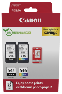Canon PG-545/CL-546 blekkpatron og fotopapir