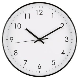 Veggklokke stillegående 30,5 cm