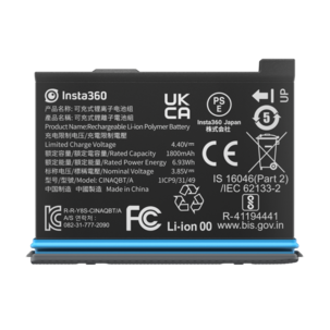 Insta360 extra batteri till X3 actionkamera, 1800 mAh