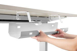 Deltaco Delo-0209s kabelkanal skrivbord, vit