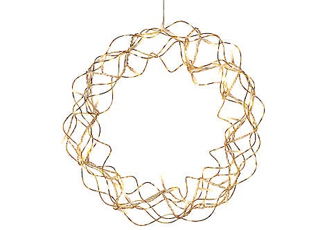 Kranssi, jossa LED-valoketju