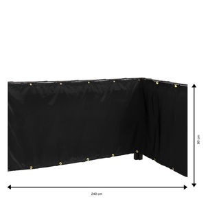 Balkongskjerming 240 x 80 cm, tekstil