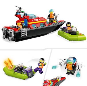 LEGO City Brandräddningsbåt från 5 år, 60373