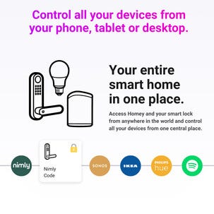 Nimly Home Access+ smart låsepakke med Homey Bridge