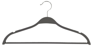 Sklisikre kleshengere i metall, 5-pakning