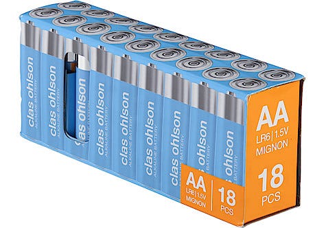 Alkaliskt batteri AA/LR6 18-pack Clas Ohlson