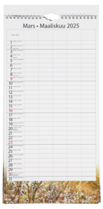 Familiekalender 2025, A3