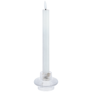 Ljusstake glas, ljushållare för värmeljus och kronljus