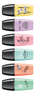 Överstrykningspennor Stabilo BOSS Mini pastell, 6-pack