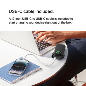 Trådlös snabbladdare Apple Watch och Powerbank, Belkin BoostCharge Pro