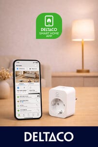 Deltaco SH-P01E16 smart plug med elmätare 16 A
