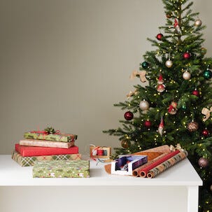 Rosetter till julgranen, glitter 4-pack