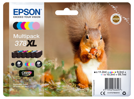 Epson 378 XL bläckpatroner, Claria Photo HD 6-pack