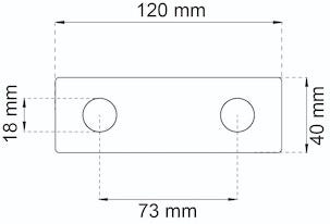 Habo 1368 krok med dold fastsättning, krom