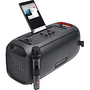 JBL PartyBox On-The-Go høyttaler med trådløs mikrofon