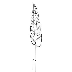 Plantestøtte Løvformet, 118 cm