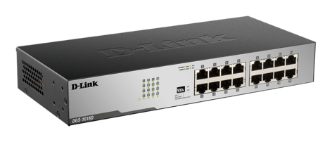 D-Link DGS-1016D Nätverksswitch 16 portar