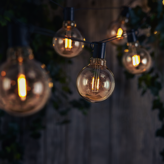 Aurinkokennovaloketju hehkulamppu pyöreä 10 lamppua 5,4 m