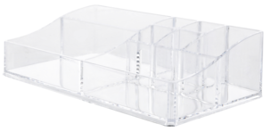 Meikkiteline kirkasta muovia