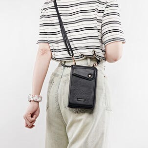 Anmiki Mary mobilväska med axelrem, crossbody, svart
